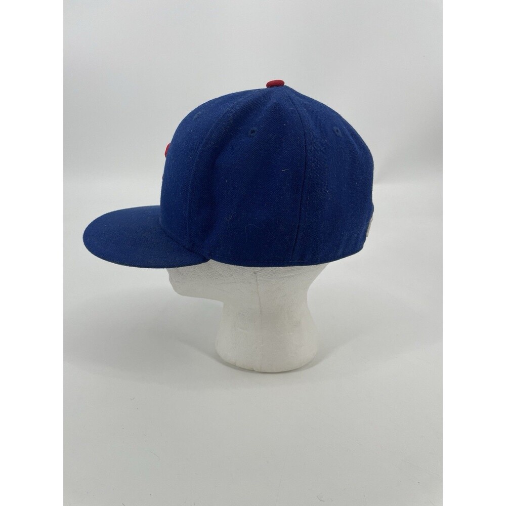 Chicago Cubs New Era 59Fifty Fitted Size 7 1/4 MLB Blue Cap Plain Logo - Picture 5 of 7